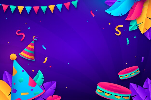 Fondo degradado para una fiesta de carnaval