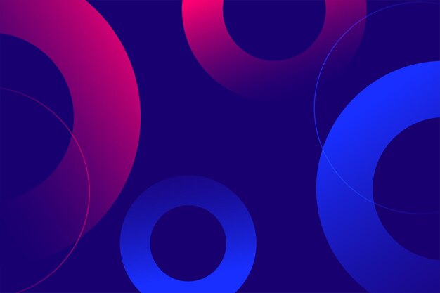 Fondo degradado de forma redonda geométrica moderna para vector de presentación