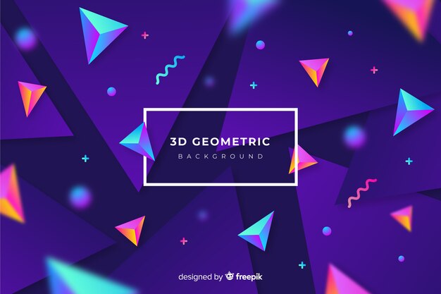 Fondo degradado de formas 3d