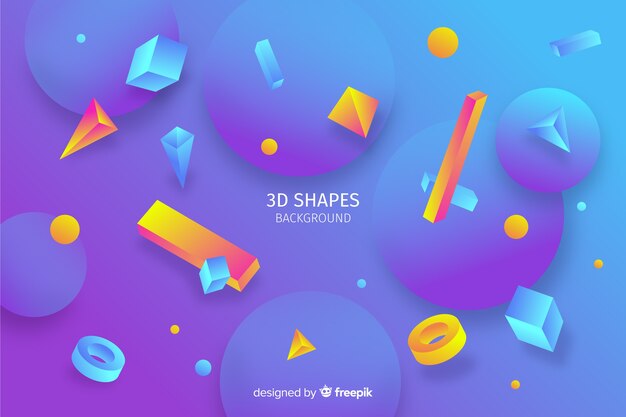 Fondo degradado de formas 3d