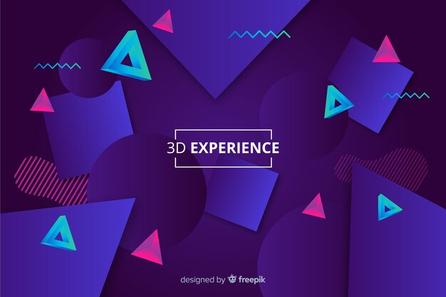 Fondo degradado de formas 3d