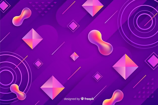 Fondo degradado de formas 3d