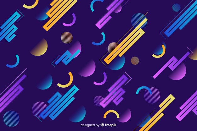 Fondo degradado con formas dinámicas