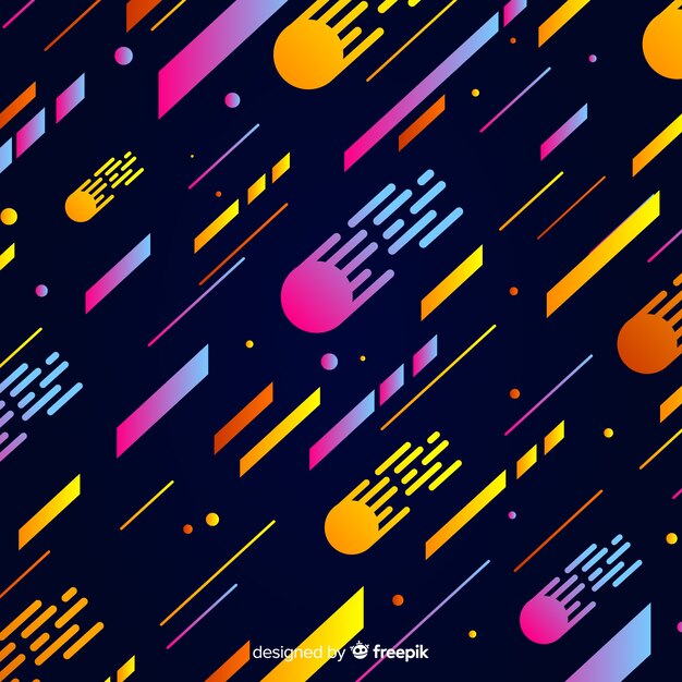 Fondo degradado con formas dinámicas