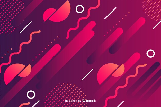 Fondo degradado con formas dinámicas
