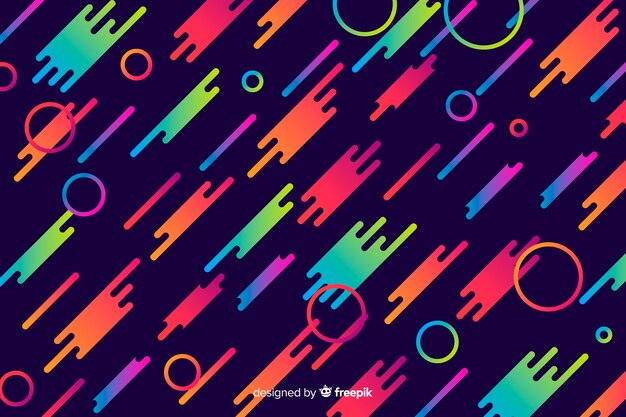 Fondo degradado con formas dinámicas