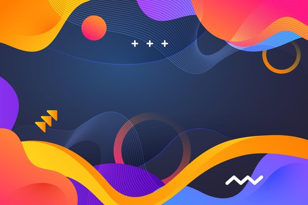 Fondo degradado de formas dinámicas