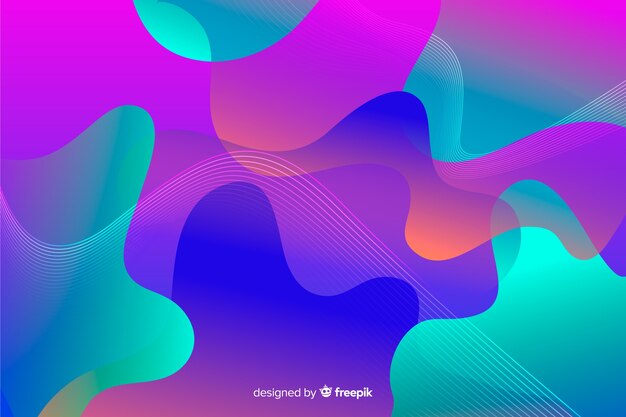 Fondo degradado de formas de estrella líquida abstracta