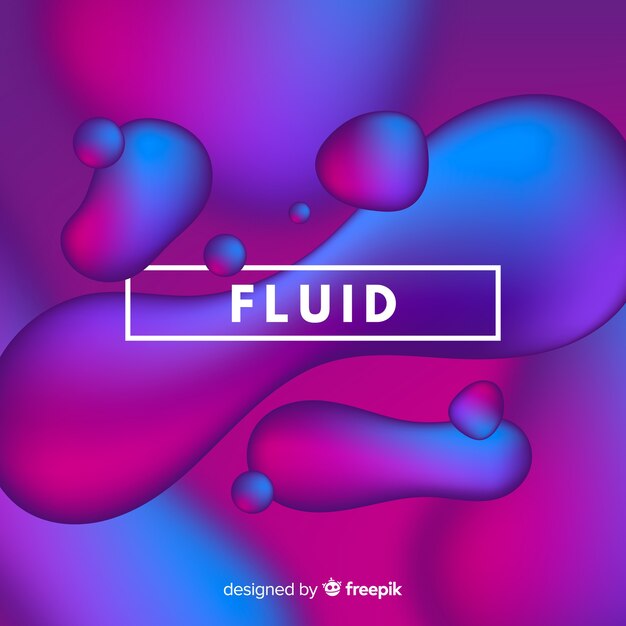 Fondo degradado con formas fluidas en 3d