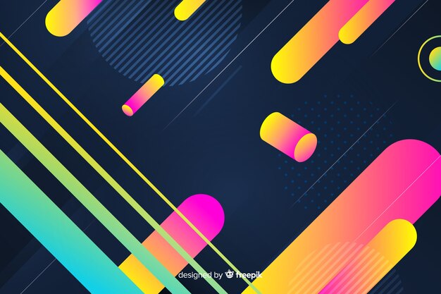 Fondo degradado de formas geométricas abstractas