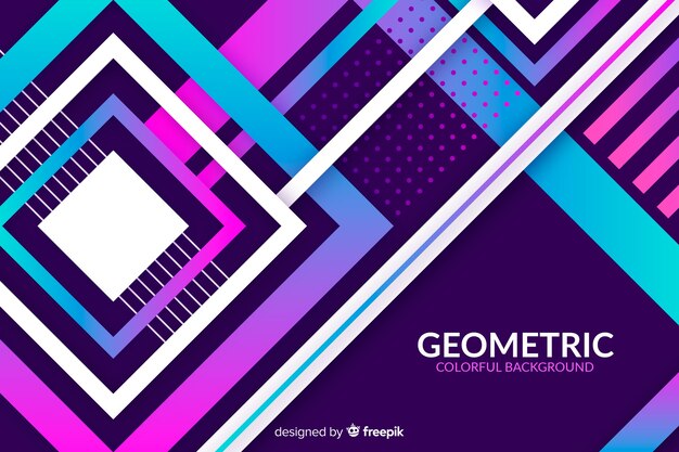 Fondo degradado de formas geométricas coloridas