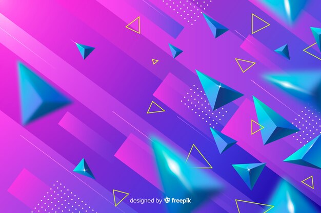 Fondo degradado de formas geométricas coloridas