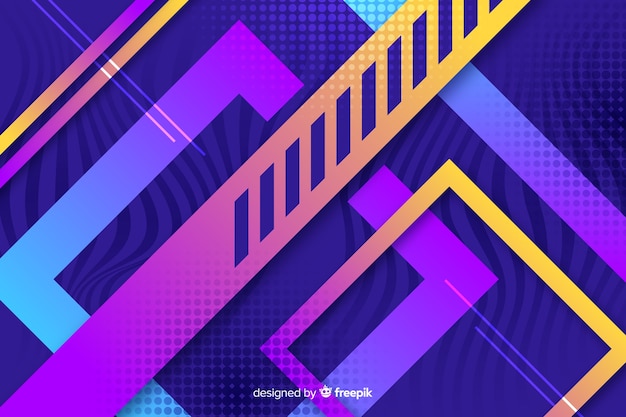 Fondo degradado de formas geométricas