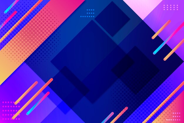 Fondo degradado de formas geométricas