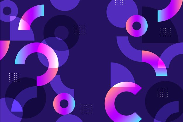 Fondo degradado de formas geométricas