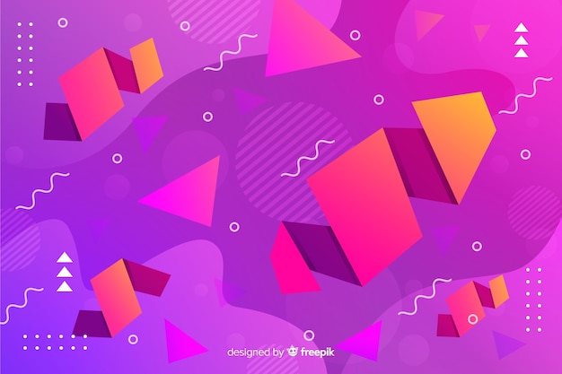 Fondo degradado con formas geométricas