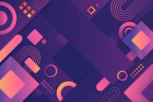 Fondo degradado de formas geométricas