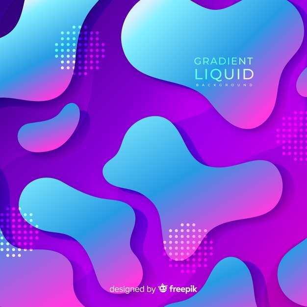 Fondo degradado con formas líquidas