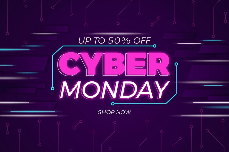 Vector gratuito fondo degradado futurista cyber monday