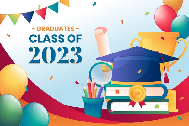 Fondo degradado para la graduación de la clase 2023