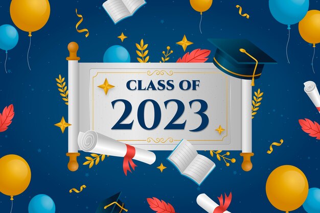 Fondo degradado para la graduación de la clase 2023