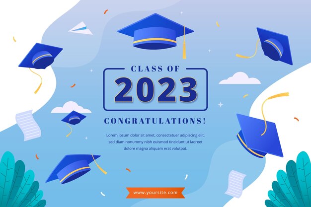 Fondo degradado para la graduación de la clase 2023