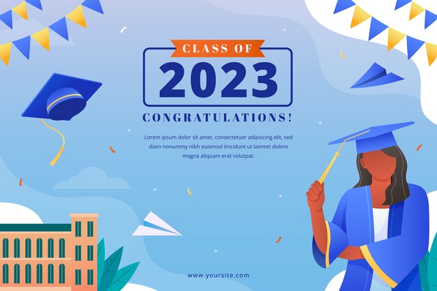 Fondo degradado para la graduación de la clase 2023