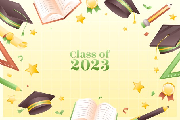 Fondo degradado para la graduación de la clase 2023