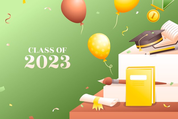 Fondo degradado para la graduación de la clase 2023