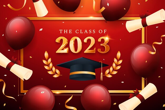 Fondo degradado para la graduación de la clase 2023