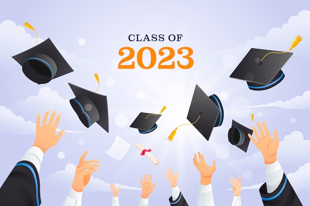 Fondo degradado para la graduación de la clase 2023