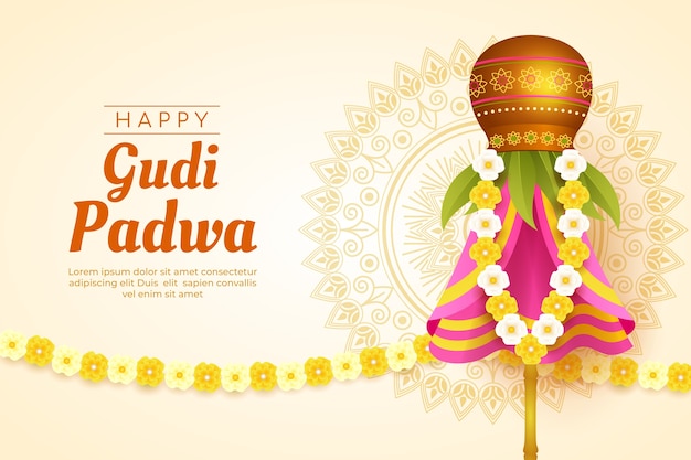 Fondo degradado de gudi padwa