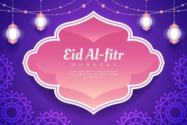 Vector gratuito fondo degradado hari raya aidilfitri