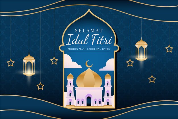 Fondo degradado idul fitri
