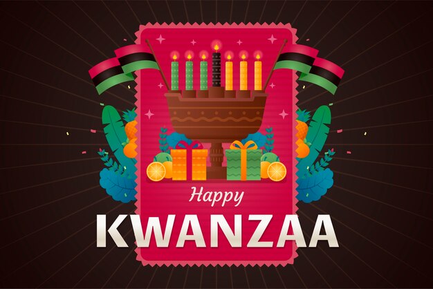 Fondo degradado kwanzaa