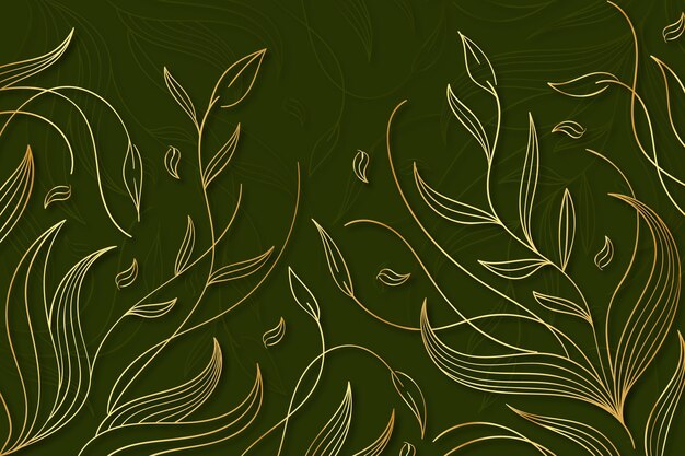 Fondo degradado de líneas doradas