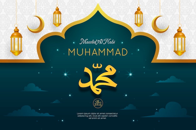 Fondo degradado mawlid al nabi