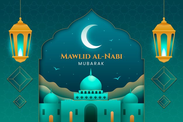 Fondo degradado mawlid al-nabi