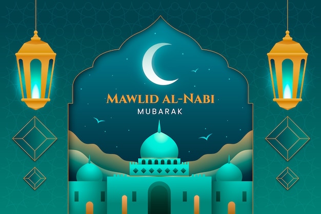 Fondo degradado mawlid al-nabi