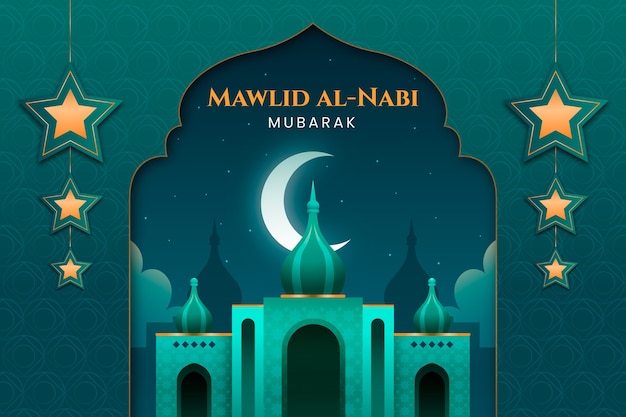 Fondo degradado mawlid al-nabi