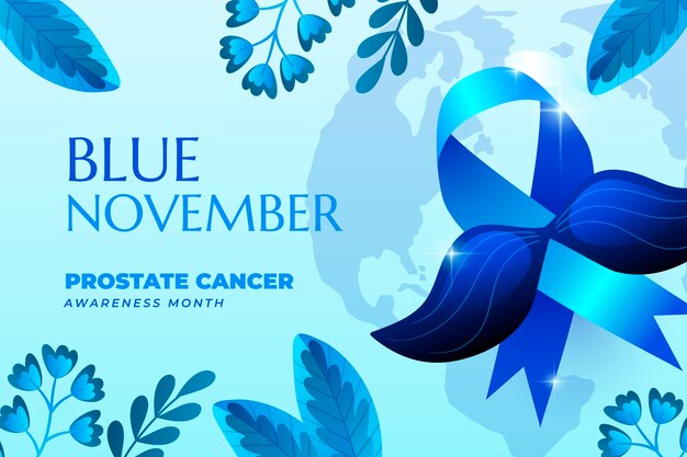Fondo degradado del mes de concientización sobre el cáncer de próstata