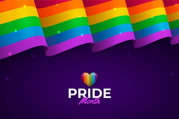 Fondo degradado del mes del orgullo