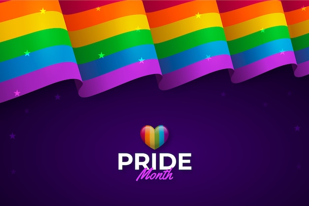 Fondo degradado del mes del orgullo