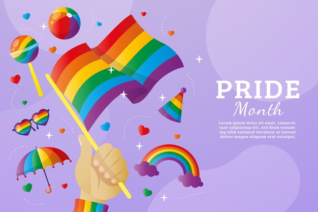 Fondo degradado del mes del orgullo