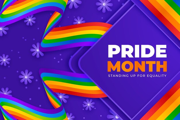 Fondo degradado del mes del orgullo