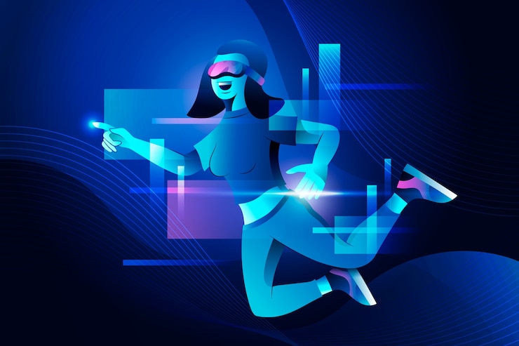 Vector gratuito fondo degradado metaverso