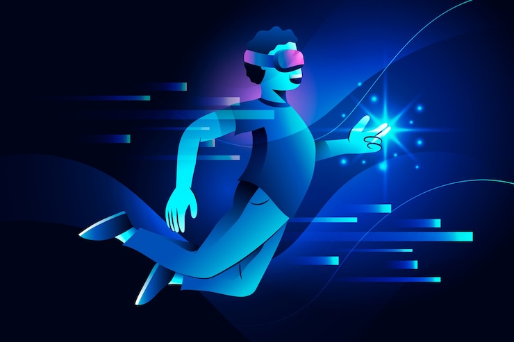 Vector gratuito fondo degradado de metaverso