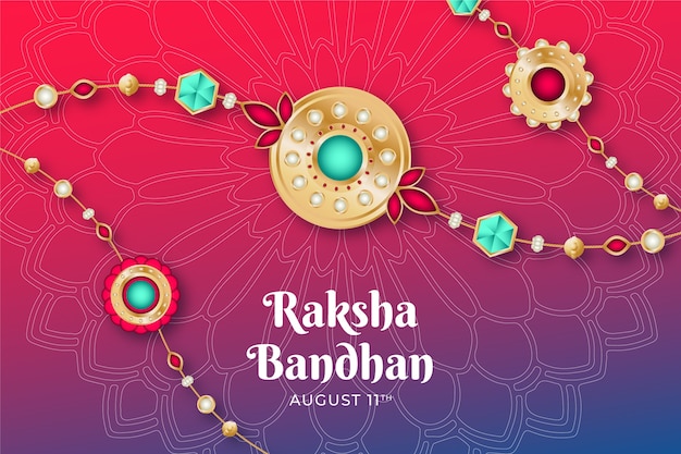 Vector gratuito fondo degradado de raksha bandhan