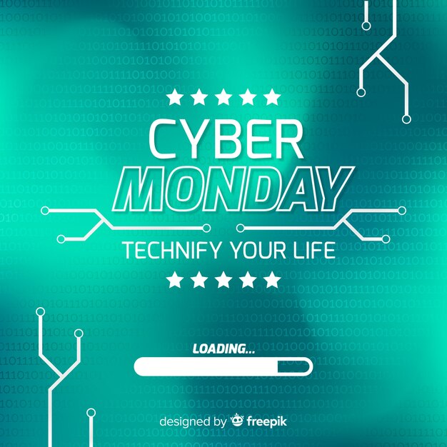 Fondo degradado de rebajas de cyber monday