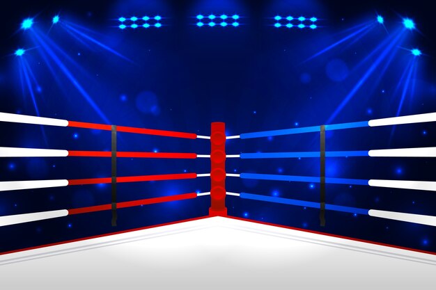 Fondo degradado de ring de boxeo